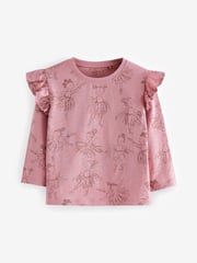 Purple Long Sleeve Frill Tops 4 Pack (3mths-7yrs) - Image 3 of 7