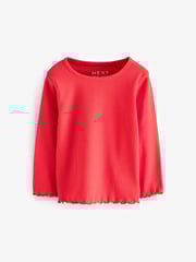 Navy Ribbed Long Sleeve Tops 5 Pack (3mths-7yrs) - Image 3 of 8