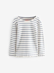 Navy Ribbed Long Sleeve Tops 5 Pack (3mths-7yrs) - Image 6 of 8