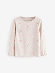 Pink Ribbed Long Sleeve Tops 5 Pack (3mths-7yrs) - Image 2 of 8