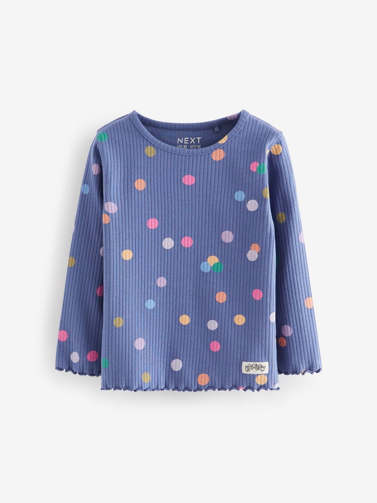 Orange Ribbed Long Sleeve Tops 5 Pack (3mths-7yrs) - Image 2 of 8