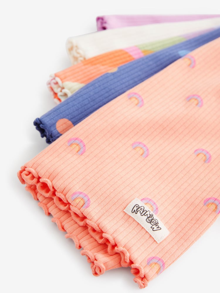 Orange Ribbed Long Sleeve Tops 5 Pack (3mths-7yrs) - Image 8 of 8 Orange Ribbed Long Sleeve Tops 5 Pack (3mths-7yrs) - Image 8 of 8