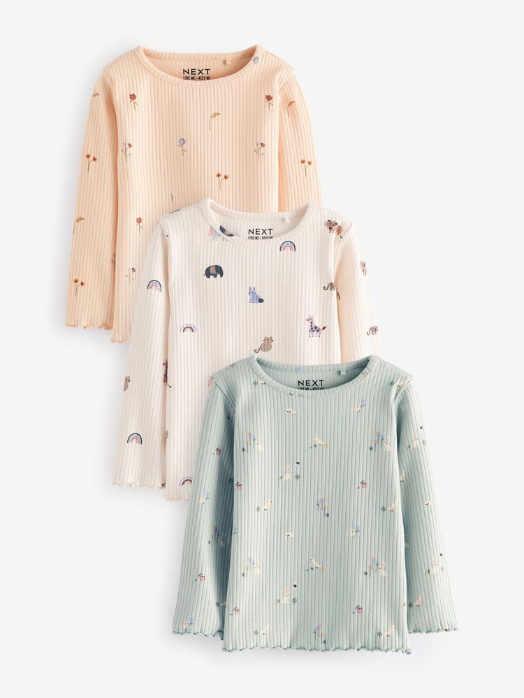 Yellow Long Sleeve Tops 3 Pack (3mths-7yrs) - Image 1 of 6