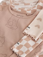 Neutral Long Sleeve Tops 3 Pack (3mths-7yrs) - Image 6 of 6