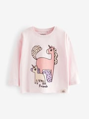 Blue 100% Cotton Long Sleeve T-Shirts 4 Pack (3mths-7yrs) - Image 4 of 7