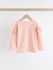 Pink Long Sleeve Frill Tops 4 Pack (3mths-7yrs) - Image 3 of 7