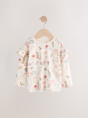 Pink Long Sleeve Frill Tops 4 Pack (3mths-7yrs) - Image 5 of 7