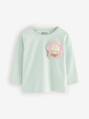 Bright Green 100% Cotton Long Sleeve T-Shirts 4 Pack (3mths-7yrs) - Image 6 of 7