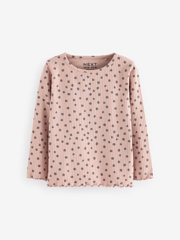 Neutral 100% Cotton Long Sleeve T-Shirts 4 Pack (3mths-7yrs) - Image 2 of 7