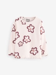 Neutral 100% Cotton Long Sleeve T-Shirts 4 Pack (3mths-7yrs) - Image 4 of 7