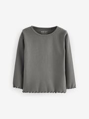 Neutral 100% Cotton Long Sleeve T-Shirts 4 Pack (3mths-7yrs) - Image 5 of 7