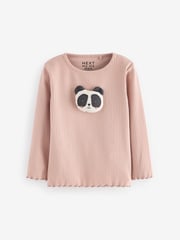 Neutral 100% Cotton Long Sleeve T-Shirts 4 Pack (3mths-7yrs) - Image 6 of 7