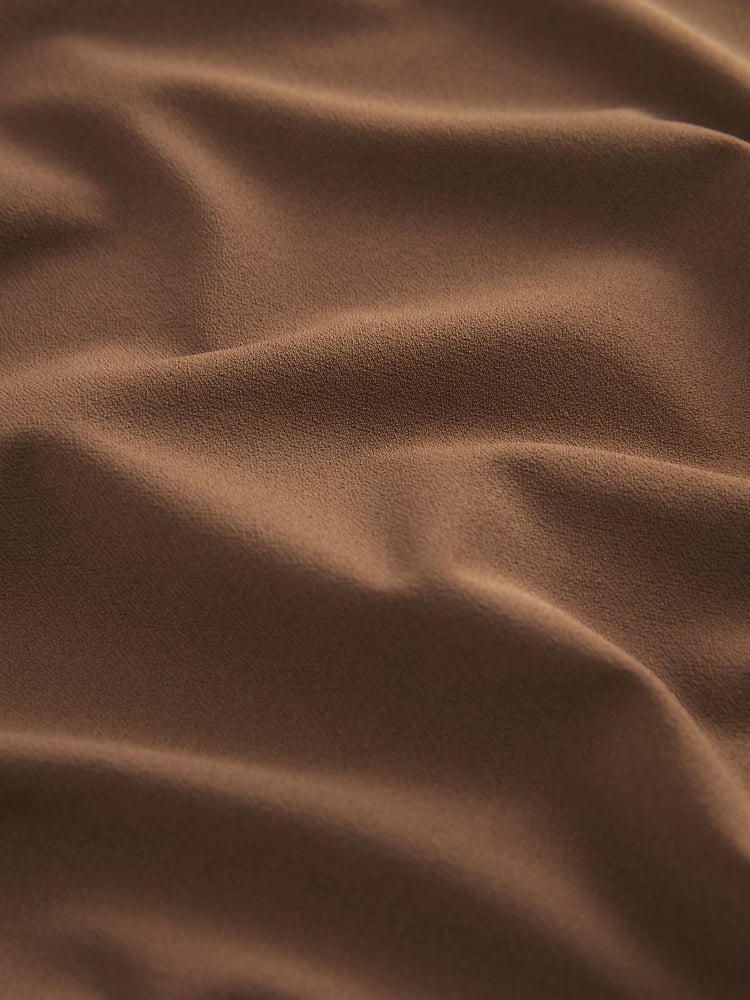 Brown Zip Front Utility Pocket Blouse - Image 3 of 3
