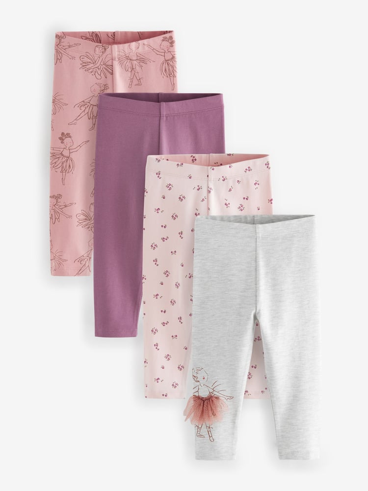 Purple Leggings 4 Pack (3mths-7yrs) - Image 1 of 7 Purple Leggings 4 Pack (3mths-7yrs) - Image 1 of 7