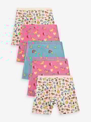 Pink/Blue Stampy Long Leg Short Briefs 5 Pack (2-16yrs) - Image 1 of 4