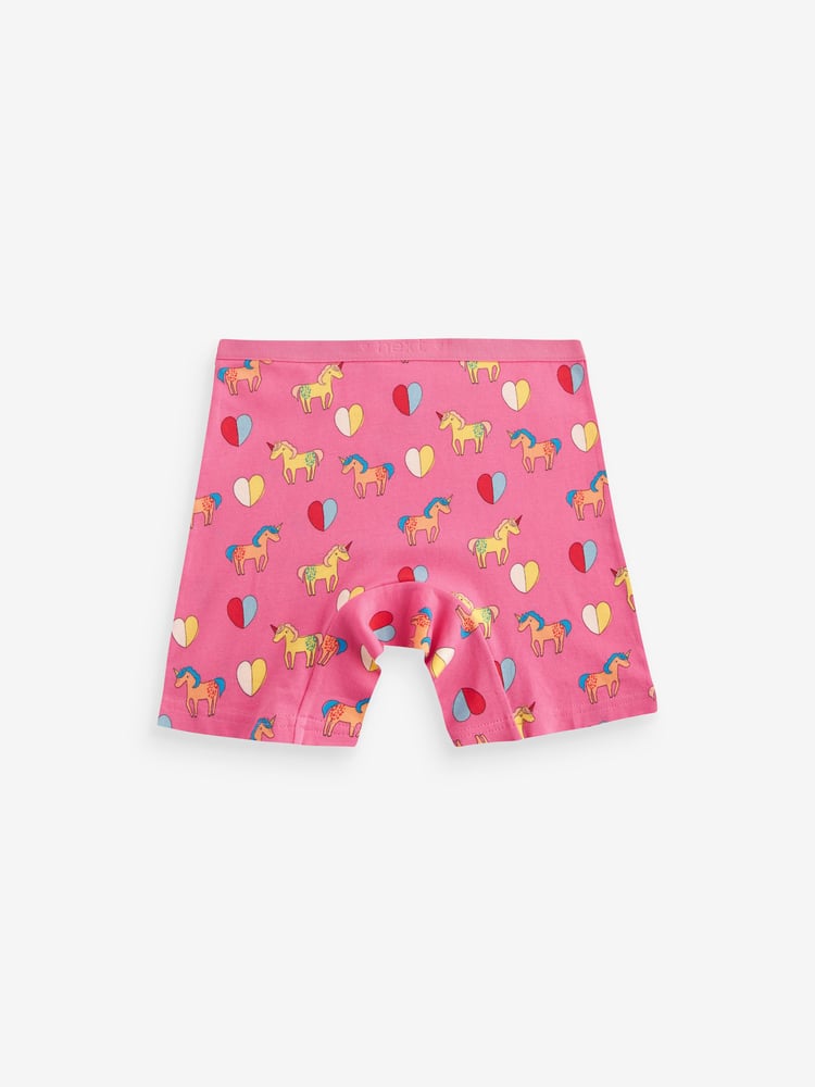 Pink/Blue Stampy Long Leg Short Briefs 5 Pack (2-16yrs) - Image 2 of 4