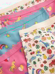 Pink/Blue Stampy Long Leg Short Briefs 5 Pack (2-16yrs) - Image 4 of 4