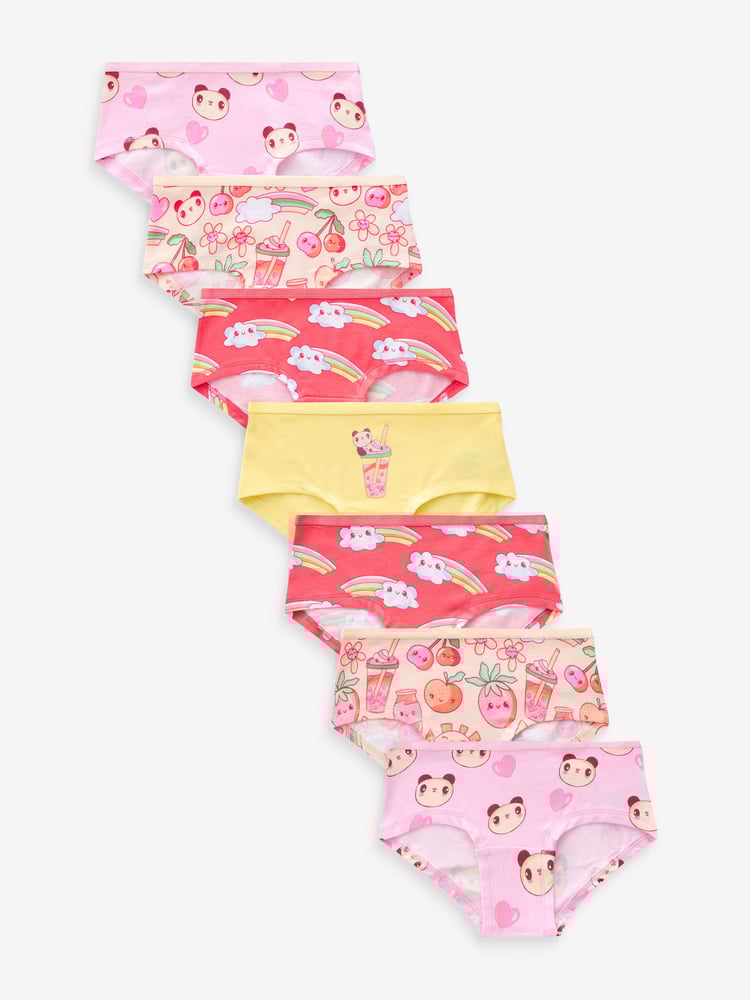 Pink Panda Animal Print Hipsters 7 Pack (2-16yrs) - Image 1 of 3