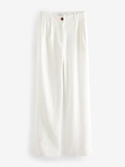 White Elasticated Back Wide Leg Trousers - Image 5 of 6