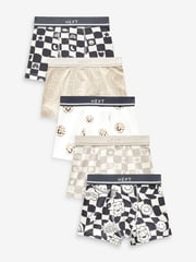 Neutral Check Smile Trunks 5 Pack (3-16yrs) - Image 1 of 8