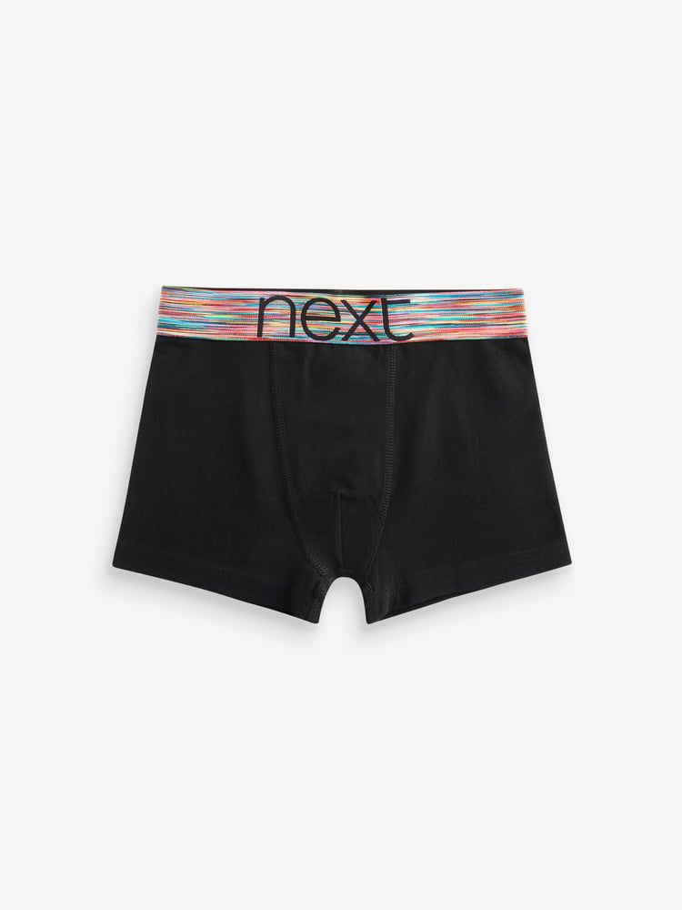 Black Bright Waistband Trunks 5 Pack (2-16yrs) - Image 2 of 8 Black Bright Waistband Trunks 5 Pack (2-16yrs) - Image 2 of 8