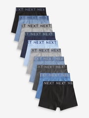 Blue/Grey Trunks 10 Pack (1.5-16yrs) - Image 1 of 14