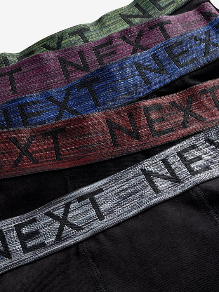 Black Autumn Waistbands Trunks 5 Pack (2-16yrs) - Image 8 of 8