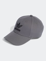 Grau - adidas originals – Baseball-Cap mit Drei-Streifen-Design aus 100 % Baumwolle - Bild 1 von 4