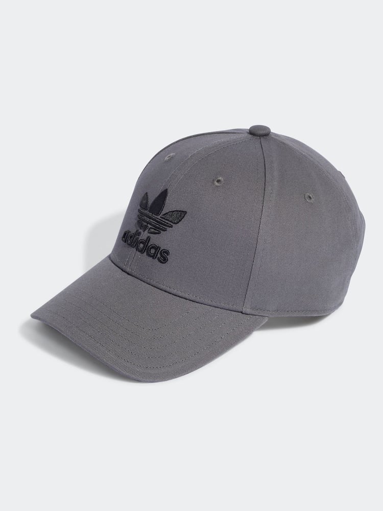 Grau - adidas originals – Baseball-Cap mit Drei-Streifen-Design aus 100 % Baumwolle - Bild 1 von 4