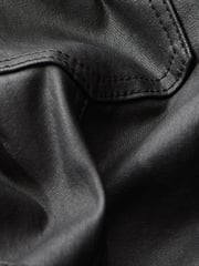 Black Coated Denim Mini Belted Shirt Dress - Image 7 of 7