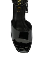 Ravel Black Platform Open Toe Ankle Strap Sandals - Image 4 of 4