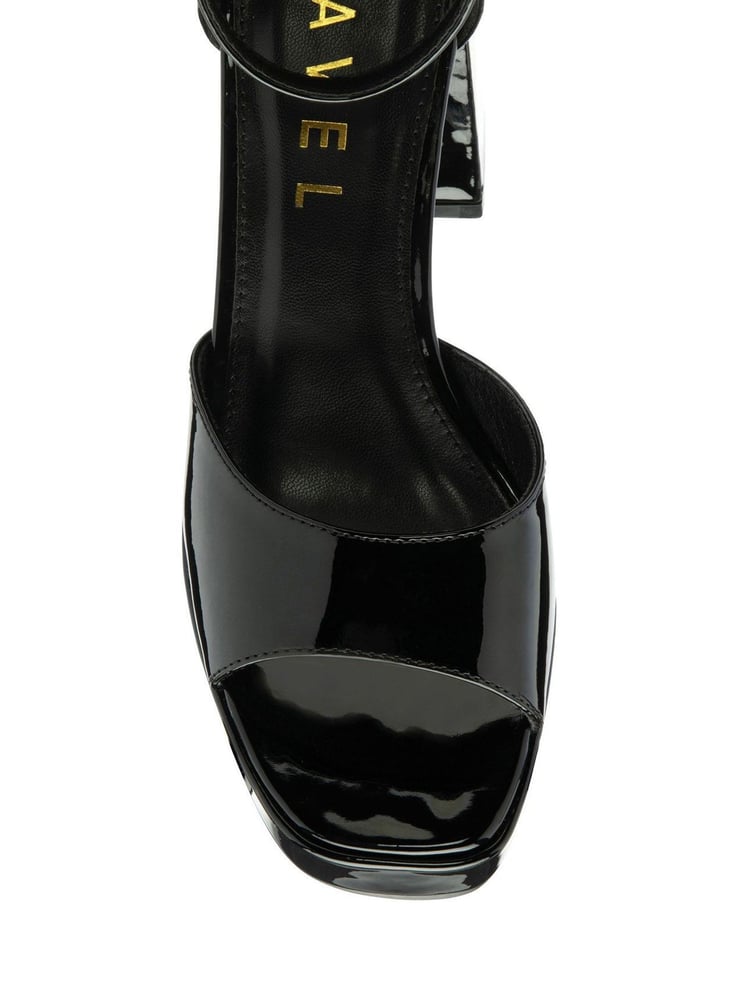 Ravel Black Platform Open Toe Ankle Strap Sandals - Image 4 of 4