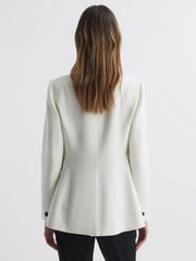 Reiss White Larsson Double Breasted Twill Blazer - Image 5 of 6