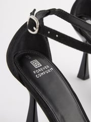 Black Forever Comfort® Bow Point Toe Heels - Image 3 of 5