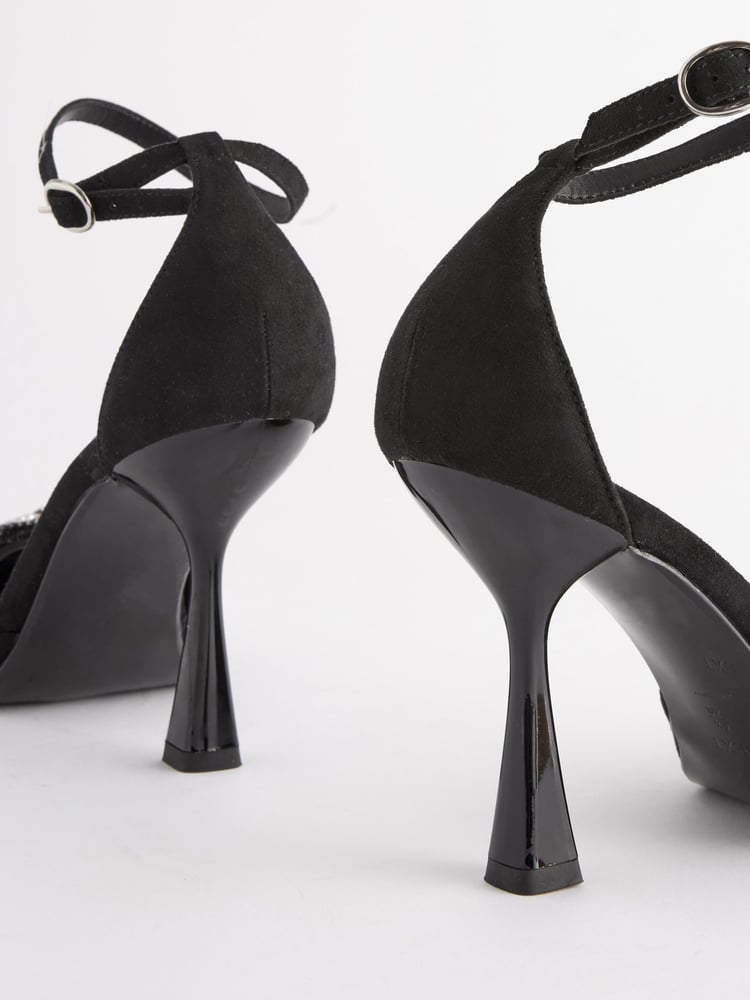 Black Forever Comfort® Bow Point Toe Heels - Image 5 of 5