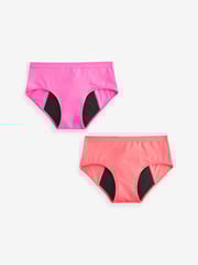 Pink/Orange 2 pack Teen Heavy Flow Period Pants (7-16yrs) - Image 1 of 6
