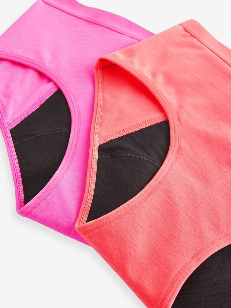 Pink/Orange 2 pack Teen Heavy Flow Period Pants (7-16yrs) - Image 6 of 6