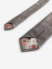 Neutral Brown Textured Signature Made In Italy Tie - Image 3 of 3