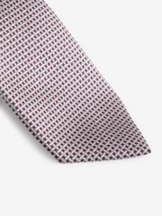 Damson Pink/Neutral Brown Textured Signature Made In Italy Tie - Image 2 of 3