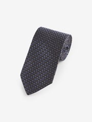 Navy Blue/Black Geometric Signature Made In Italy Tie - Image 1 of 3