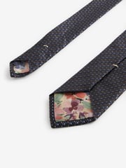 Navy Blue/Black Geometric Signature Made In Italy Tie - Image 3 of 3
