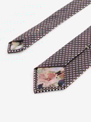 Rust Brown/Blue Textured Signature Made In Italy Tie - Image 3 of 3