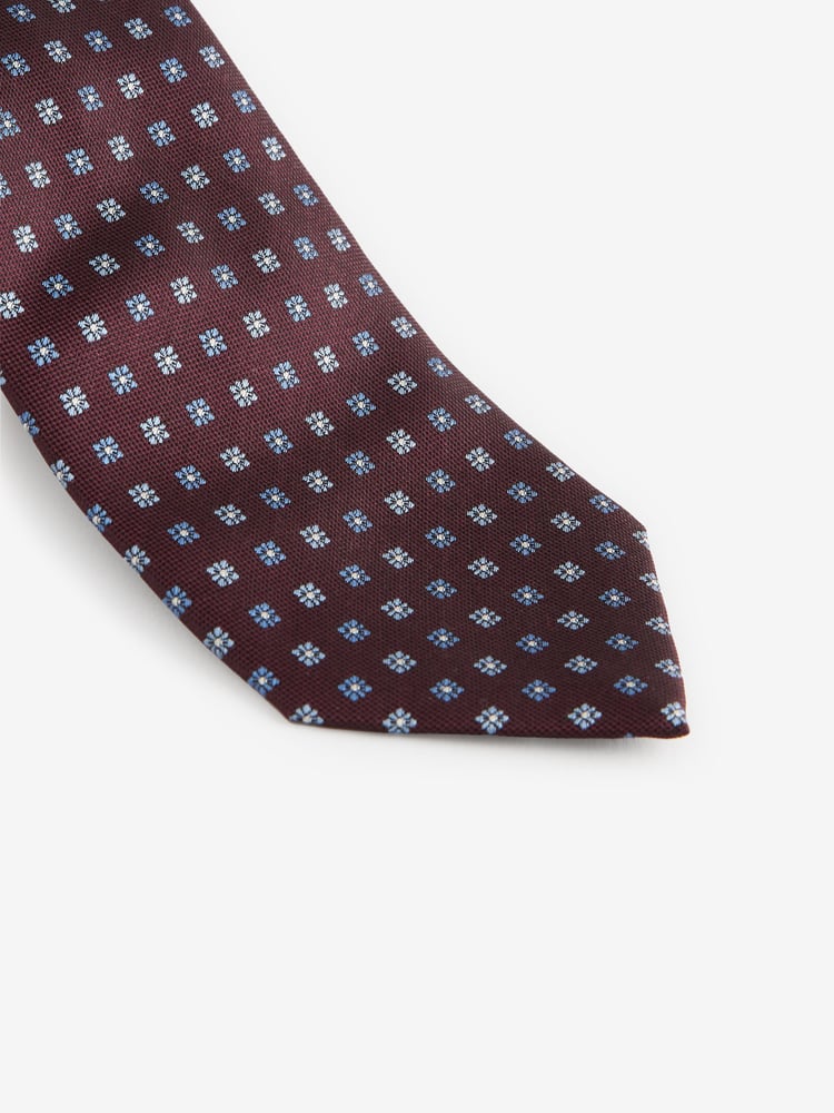 Fig Brown/Blue Floral Signature Made In Italy Tie - Image 2 of 3