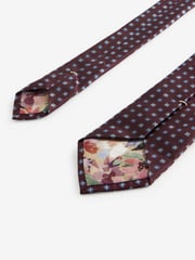 Fig Brown/Blue Floral Signature Made In Italy Tie - Image 3 of 3