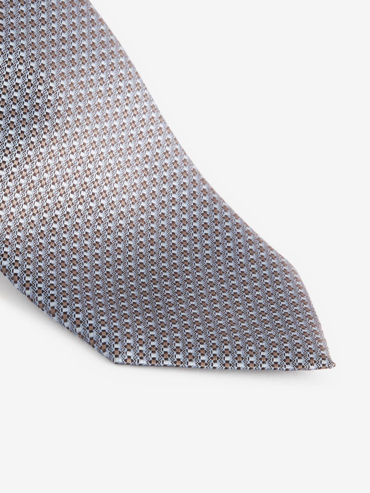 Neutral Brown/Light Blue Signature Made In Italy Tie - Image 2 of 3
