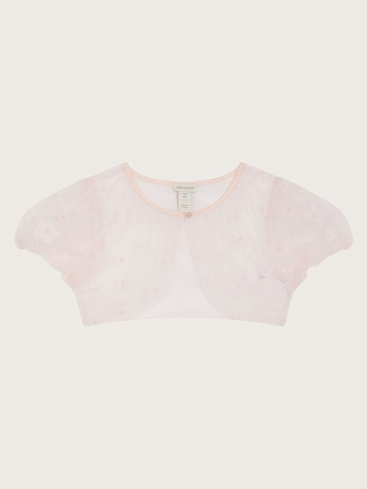 Monsoon Pink 3D Petal Tulle Cover Up - Image 1 of 3