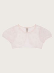 Monsoon Pink 3D Petal Tulle Cover Up - Image 2 of 3