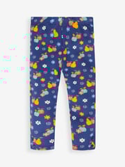 JoJo Maman Bébé Navy Blue Fruit & Yellow Girls' 2-Pack Leggings - Image 2 of 5