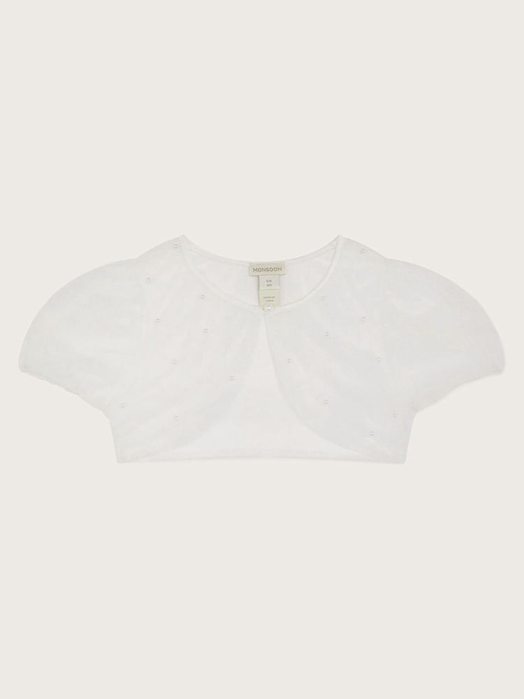 Monsoon Natural Pearl Tulle Cardigan - Image 1 of 3
