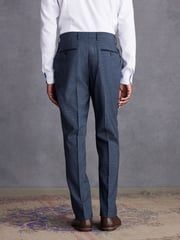 Blue Tailored Fit Signature TG Di Fabio Trim Texture Suit: Trousers - Image 3 of 9
